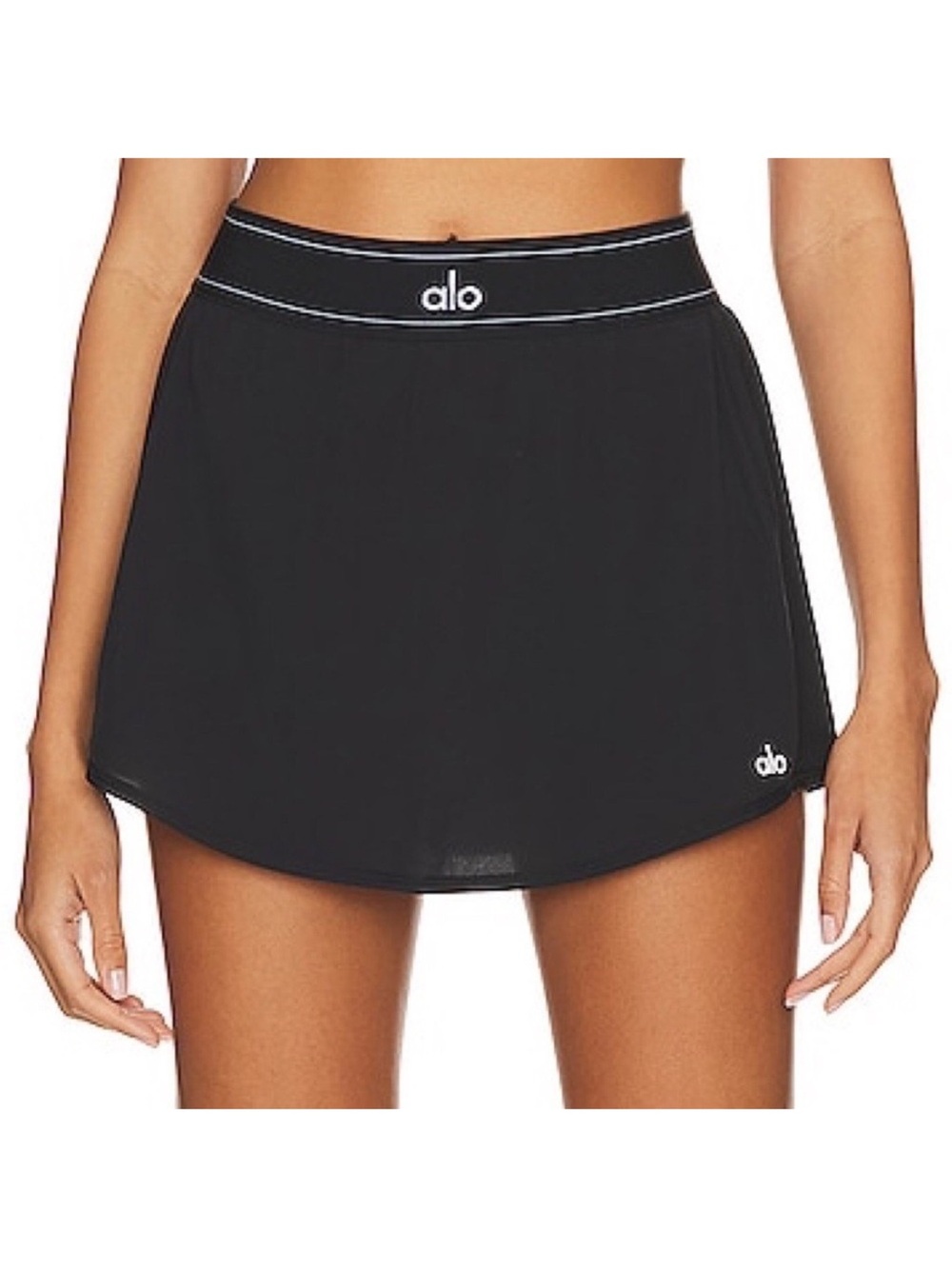 ALO Yoga Match Point Tennis Black Skirt Size XS